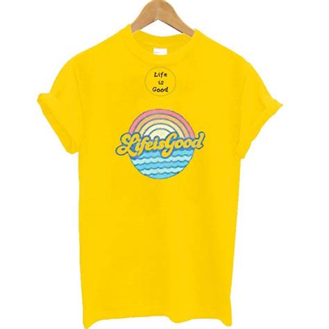 Men Shirts Life is Good Mens Sunny Waves Smooth T-Shirt Outdoor Recreation T-Shirts