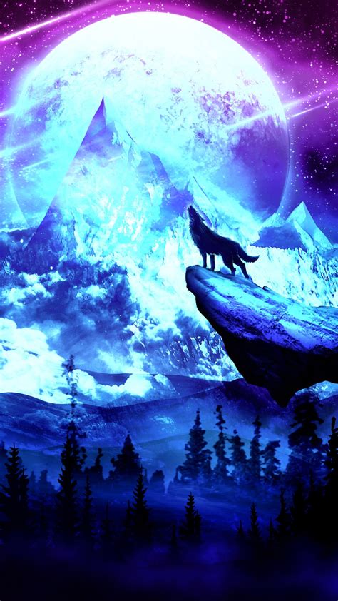 Full, Moon, Wolf, Howling, Digital Art, Animals 4k, HD Wallpaper | Rare ...