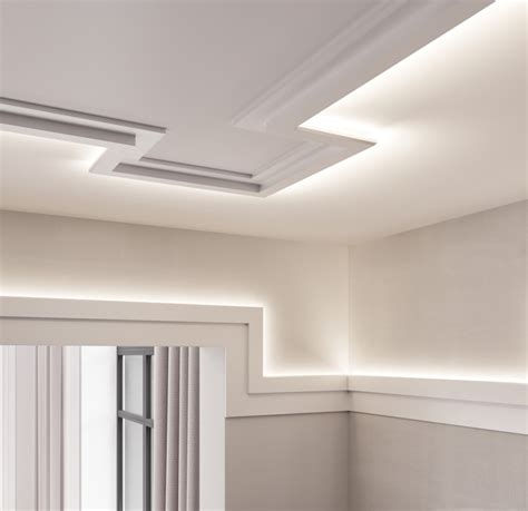 Cornice molding Crown molding for indirect lighting 2 m Orac Decor C395 ...