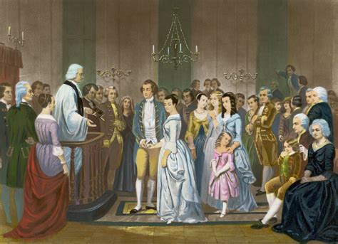 Wedding of George and Martha Washington, 1758 - Carl Anthony Online