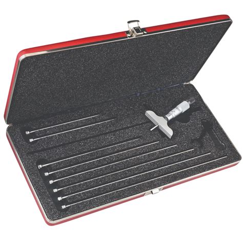 Starrett 440Z-9L Micrometer Depth Gage Set, 0-9" Range, .001" - Master Gage & Tool Co.