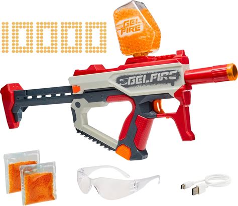 Nerf Pro Gelfire Mythic Full Auto Blaster & 10,000 Gelfire Rounds, 800 Round Hopper ...