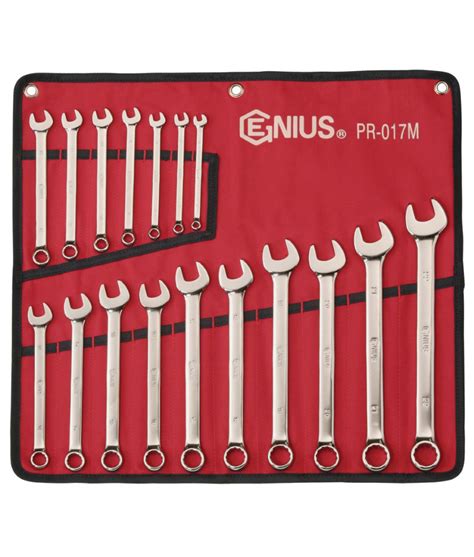 17 Piece Metric Combination Wrench Set - Genius