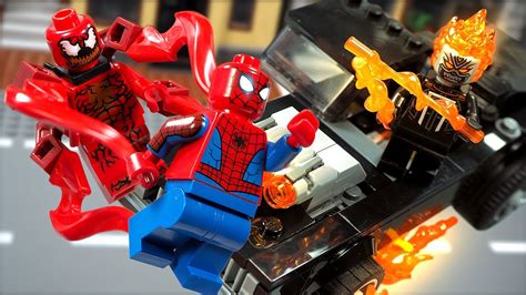 LEGO Spider-Man and Ghost Rider VS Carnage Stop Motion Build Review ...