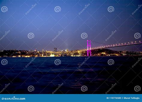 Istanbul Bosphorus View at Night Stock Photo - Image of landmark, night ...