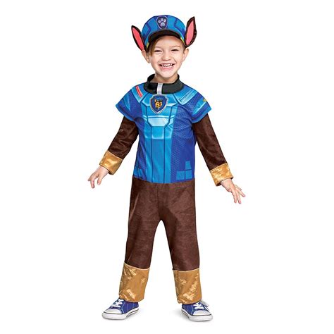 Chase Costume Hat and Jumpsuit for Boys, Paw Patrol Movie Character ...