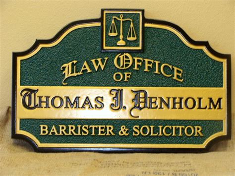 Attorney, Law Office and Courtroom Carved Wood Signs