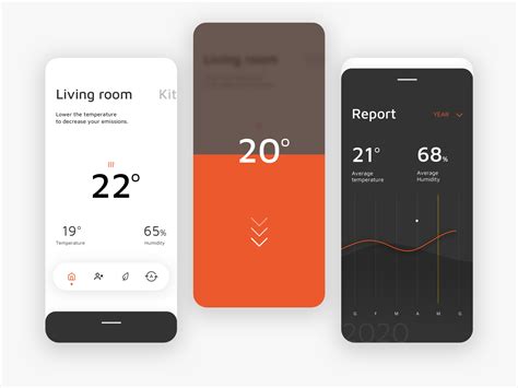 Smart thermostat App by Giorgio Luchetti on Dribbble