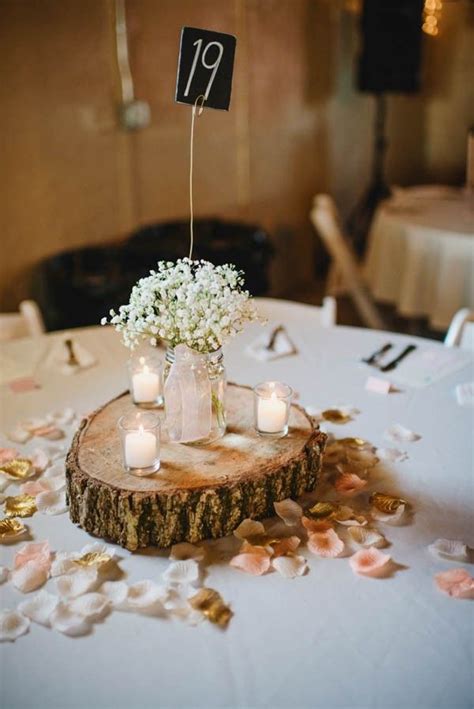 Simple Rustic Wedding Round Table Decorations - WEDDING DECORATIONS