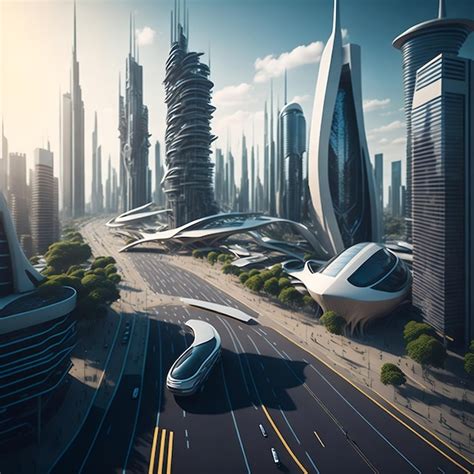 Premium AI Image | Futuristic City Landscape