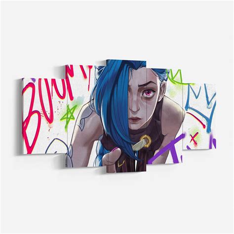 Jinx Arcane Jinx Poster Lol Poster Vi Art Five Panel - Etsy