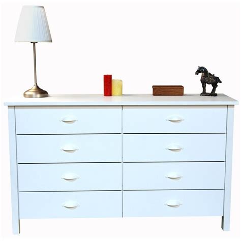 Venture Horizon Nouvelle 8-Drawer Lowboy Dresser in White - 3117-11WH