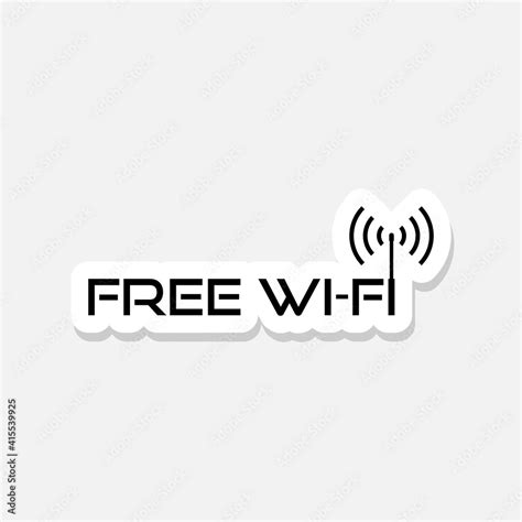 Free wifi zone sticker icon Stock Illustration | Adobe Stock