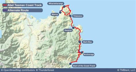 Abel Tasman Coast Track | Maps & Routes - TMBtent