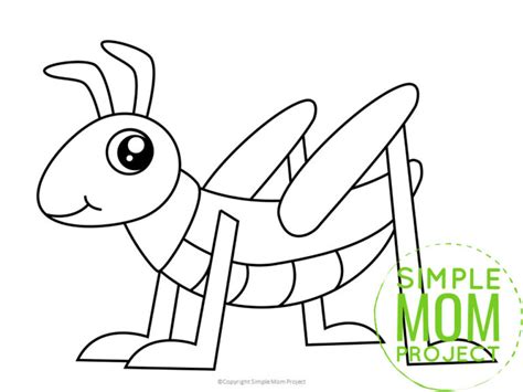 Free Printable Grasshopper Template - Simple Mom Project