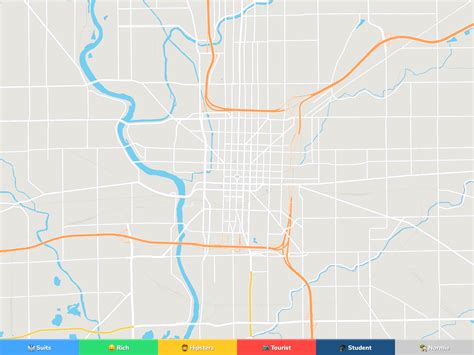 Map Of Indianapolis Indiana Neighborhoods - Middle East Political Map