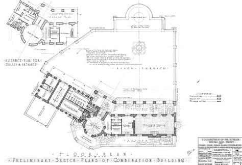 TPWD Item: Combination Building - Sketch Plans, Garner State Park, March 5, 1937