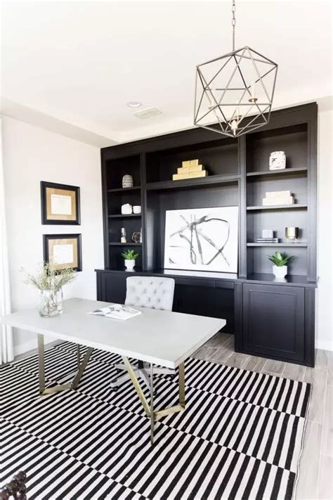 43 Black And White Home Office Decor Ideas - Shelterness