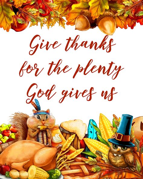 4 Gorgeous Free Printable Thanksgiving Wall Art Designs