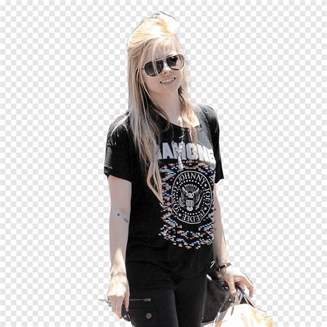 Avril Lavigne, standing woman wearing sunglasses, png | PNGEgg