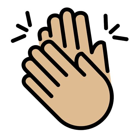 Clapping hands emoji clipart. Free download transparent .PNG | Creazilla