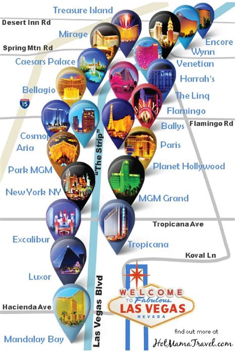 Best Las Vegas Strip Hotel Map 2024: 21 Hotels on the Vegas Strip | Las vegas vacation, Las ...