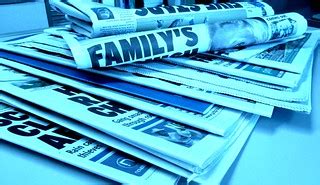 Newspaper sea blue | Newspaper stack tinted blue. | Jon S | Flickr