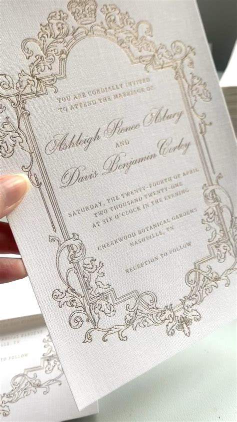 Wedding invitations textured paper – Artofit