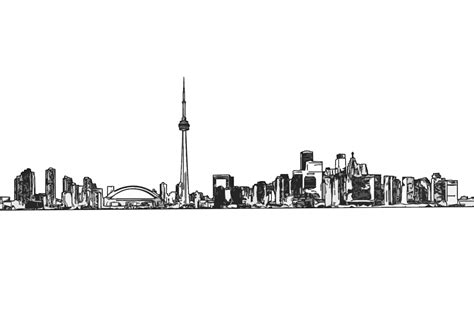 Toronto Skyline Drawing at PaintingValley.com | Explore collection of Toronto Skyline Drawing