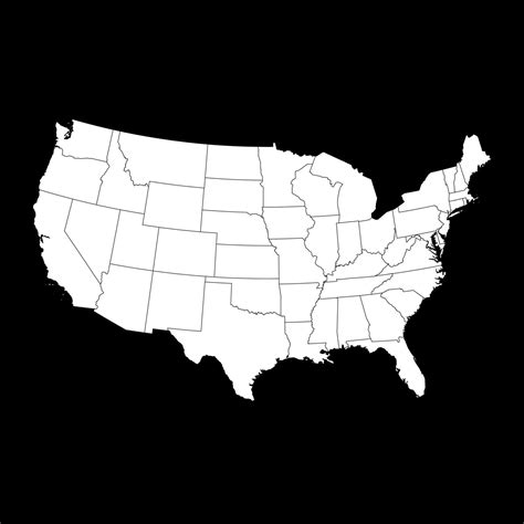 USA map with state borders. Vector illustration. 26834410 Vector Art at ...