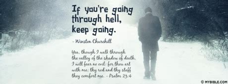 If You're Going Through Hell Keep Going - Facebook Cover Photo - My Bible