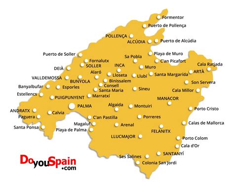 Majorque - Cartes : Informations Touristiques | DoYouSpain