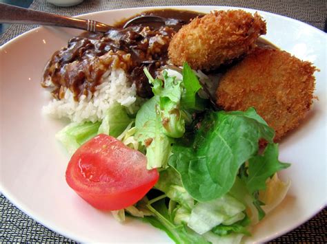 Japanese curry | Beef curry on rice with potato croquettes a… | Flickr