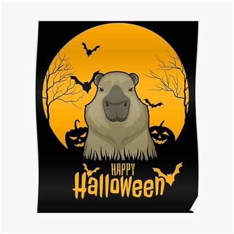 "Capybara Halloween Costume, Happy Halloween" Poster for Sale by rachimariposa | Redbubble