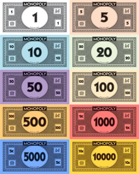 Monopoly Money Pack by monosatas on DeviantArt | Monopoly money, Monopoly, Printable play money