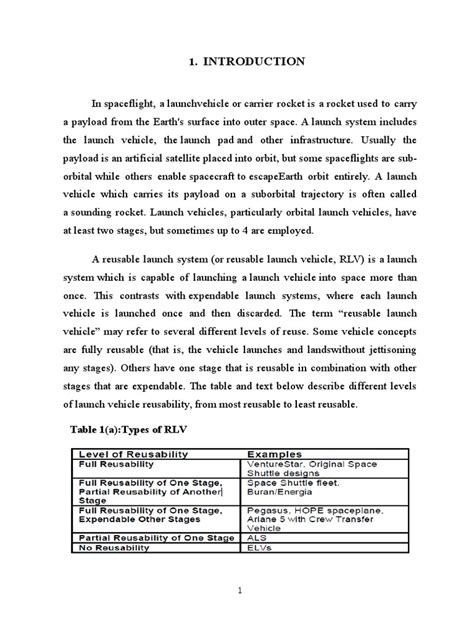 Design and Development of Reusable Launch Vehicle | PDF | Reusable Launch System | Actuator