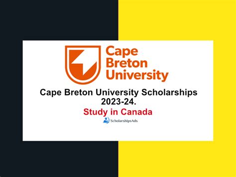 Cape Breton University Scholarships 2023-24, Canada.