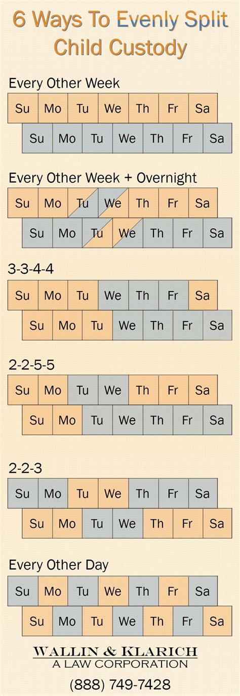 2 2 5 5 Custody Schedule Template