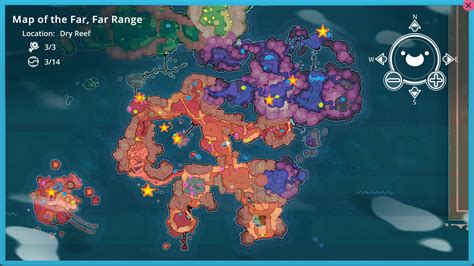 Map with all treasure pods + gordo slimes (dry reef and indigo quarry ...