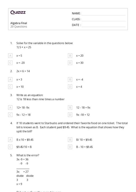 50+ Math worksheets for 10th Grade on Quizizz | Free & Printable