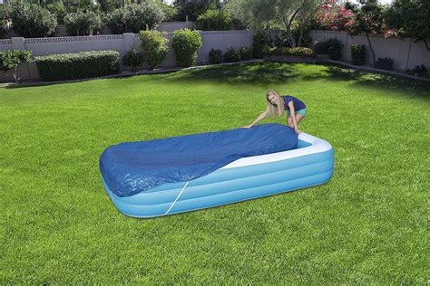 Bestway Rectangular Swimming Paddling Pool Cover 305 x 183cm 120" x 72" - Blue 6942138918519 | eBay