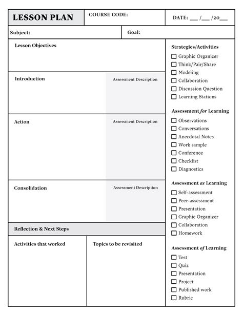 Lesson Plan Template Download in Word or PDF | Top Hat - Top Hat