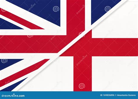 United Kingdom of Great Britain Vs England National Flag from Textile ...