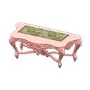 Elegant console table - Pink - Botanical | Animal Crossing (ACNH) | Nookea