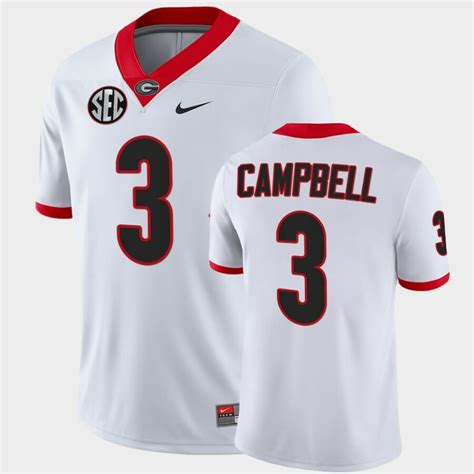 Georgia Bulldogs #3 Tyson Campbell White College Football Alumni Jersey ...