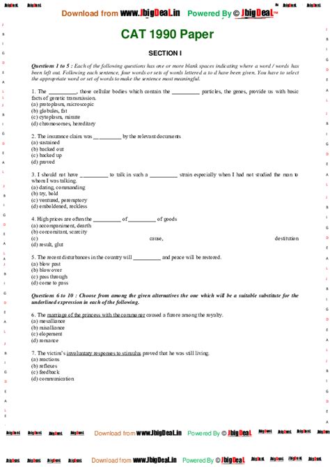 (PDF) CAT Previous Paper | Tushar Mohan - Academia.edu