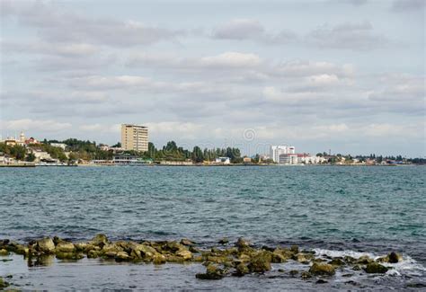 View of New Areas of Feodosia City from Embankment of Old Center. Feodosia, Crimea Stock Image ...