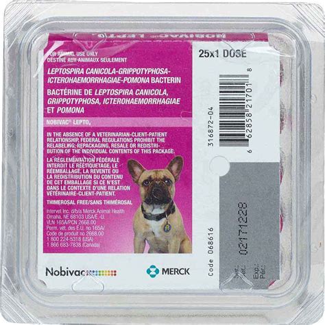 Nobivac Lepto 4 Merck - Dog Vaccines | Vaccines | Pet