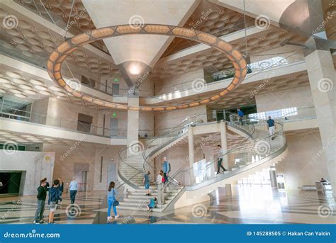 Inside View of the Iconic Museum of Islamic Art Building in Doha, Qatar ...