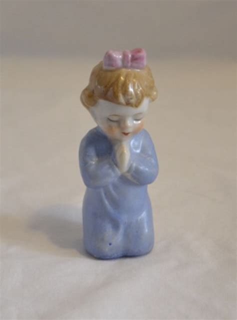 Praying girl figurine by CRoseVintage on Etsy